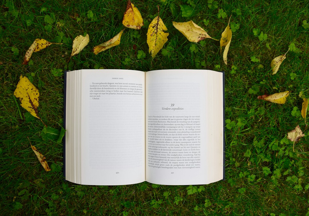 Open book with pages visible