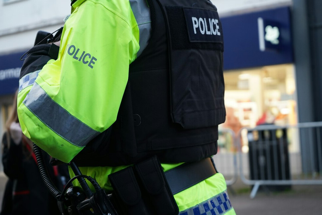 police officer with evidence