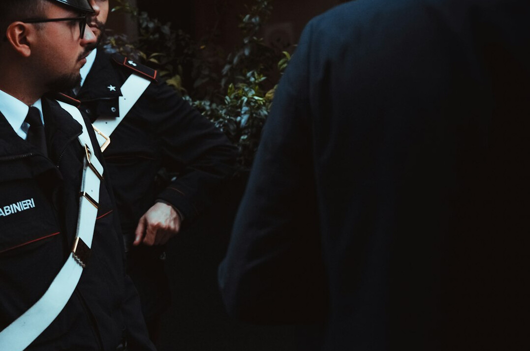 security officer reviewing footage